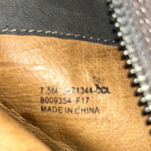 FRYE JENNIFER SUEDE BOOTIES Gray Taupe Side Zip Pointy Toe Heeled Booties 7.5 - Picture 8 of 11